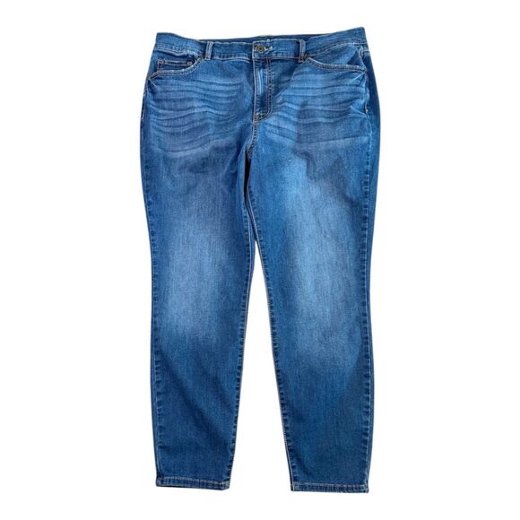 Terra & Sky Skinny Jeans Womens 16W Petite Medium Wash High Rise Stretch Denim - Picture 10 of 10